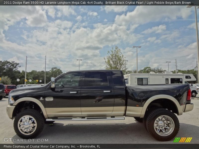  2011 Ram 3500 HD Laramie Longhorn Mega Cab 4x4 Dually Brilliant Black Crystal Pearl