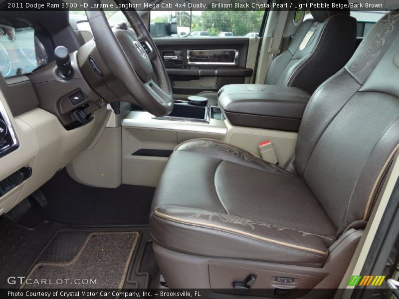 2011 Ram 3500 HD Laramie Longhorn Mega Cab 4x4 Dually Light Pebble Beige/Bark Brown Interior