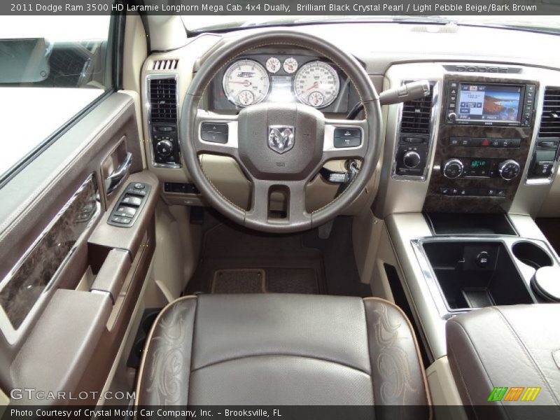 Dashboard of 2011 Ram 3500 HD Laramie Longhorn Mega Cab 4x4 Dually