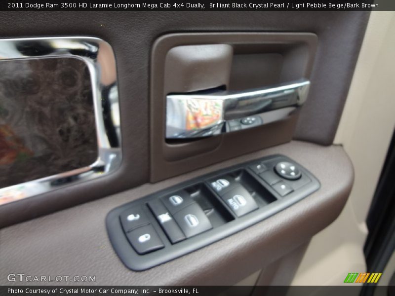 Brilliant Black Crystal Pearl / Light Pebble Beige/Bark Brown 2011 Dodge Ram 3500 HD Laramie Longhorn Mega Cab 4x4 Dually
