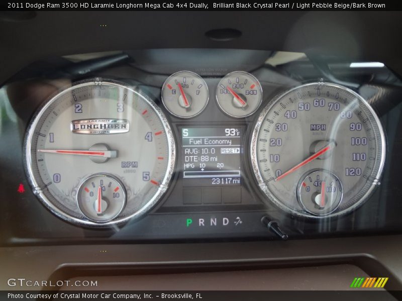  2011 Ram 3500 HD Laramie Longhorn Mega Cab 4x4 Dually Laramie Longhorn Mega Cab 4x4 Dually Gauges