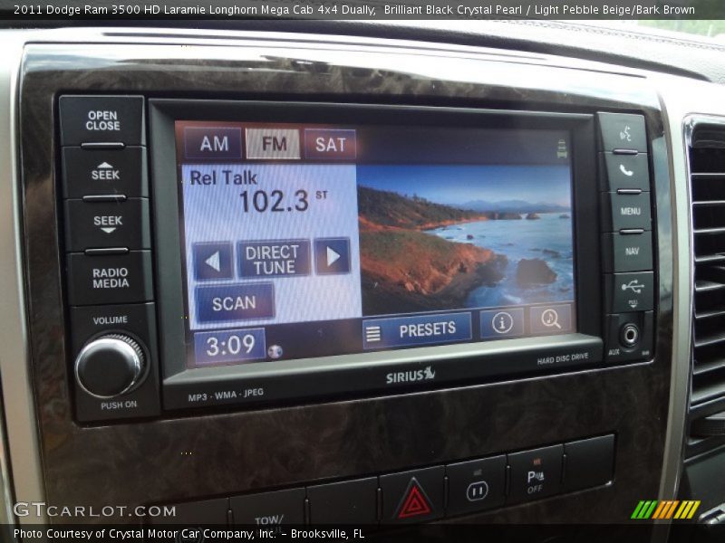 Brilliant Black Crystal Pearl / Light Pebble Beige/Bark Brown 2011 Dodge Ram 3500 HD Laramie Longhorn Mega Cab 4x4 Dually
