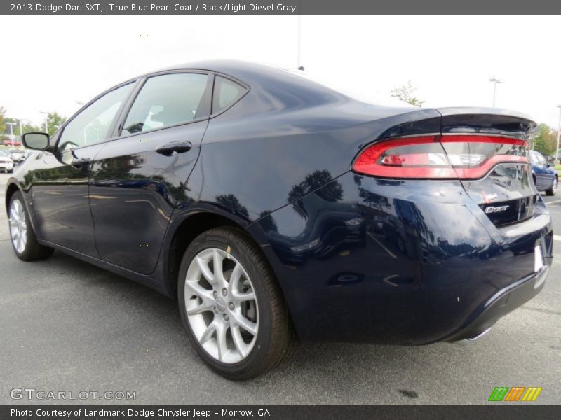 True Blue Pearl Coat / Black/Light Diesel Gray 2013 Dodge Dart SXT
