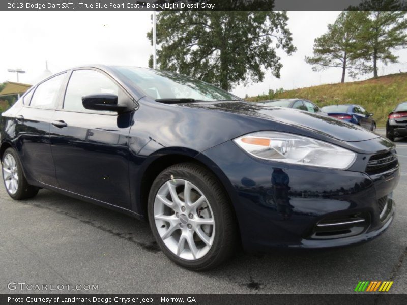 True Blue Pearl Coat / Black/Light Diesel Gray 2013 Dodge Dart SXT