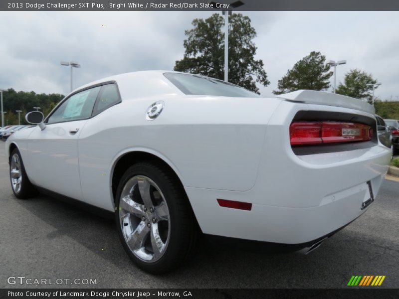 Bright White / Radar Red/Dark Slate Gray 2013 Dodge Challenger SXT Plus