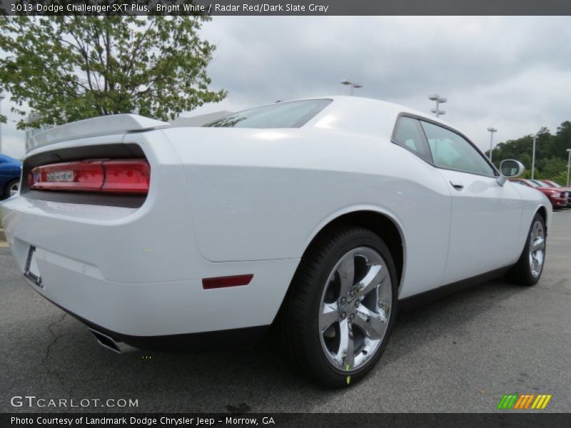 Bright White / Radar Red/Dark Slate Gray 2013 Dodge Challenger SXT Plus