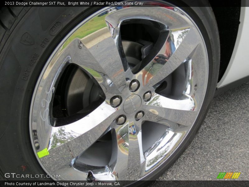 Bright White / Radar Red/Dark Slate Gray 2013 Dodge Challenger SXT Plus