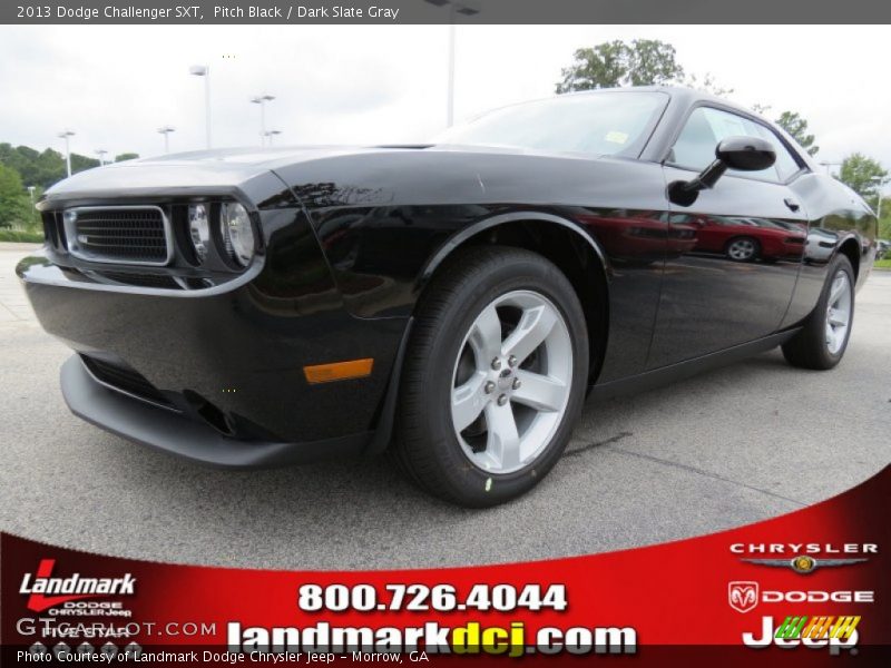 Pitch Black / Dark Slate Gray 2013 Dodge Challenger SXT