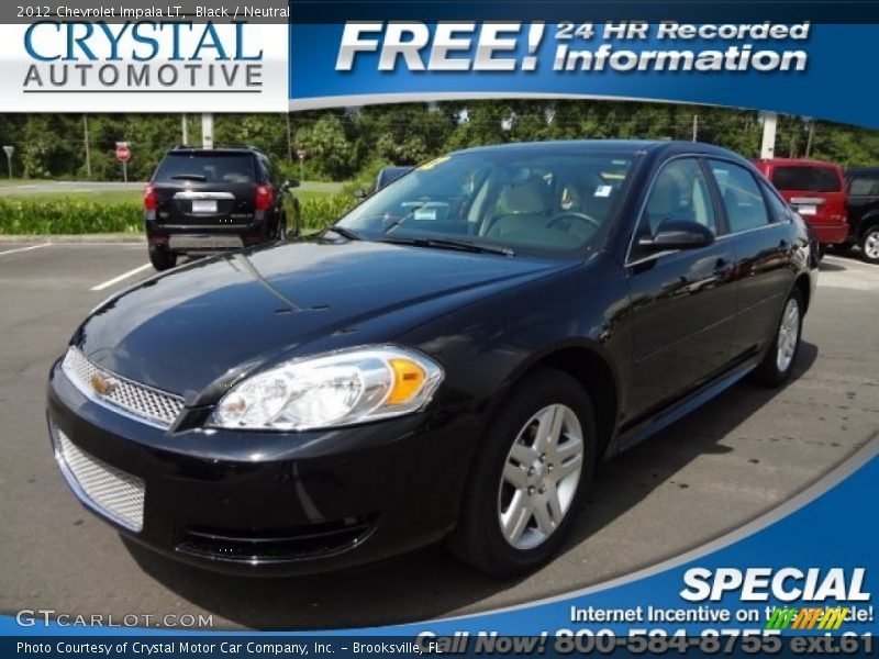 Black / Neutral 2012 Chevrolet Impala LT