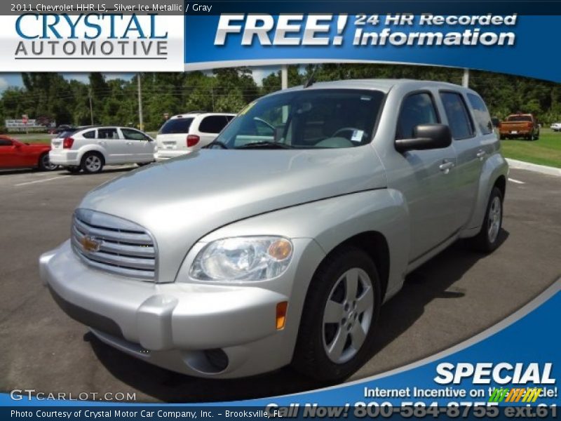 Silver Ice Metallic / Gray 2011 Chevrolet HHR LS