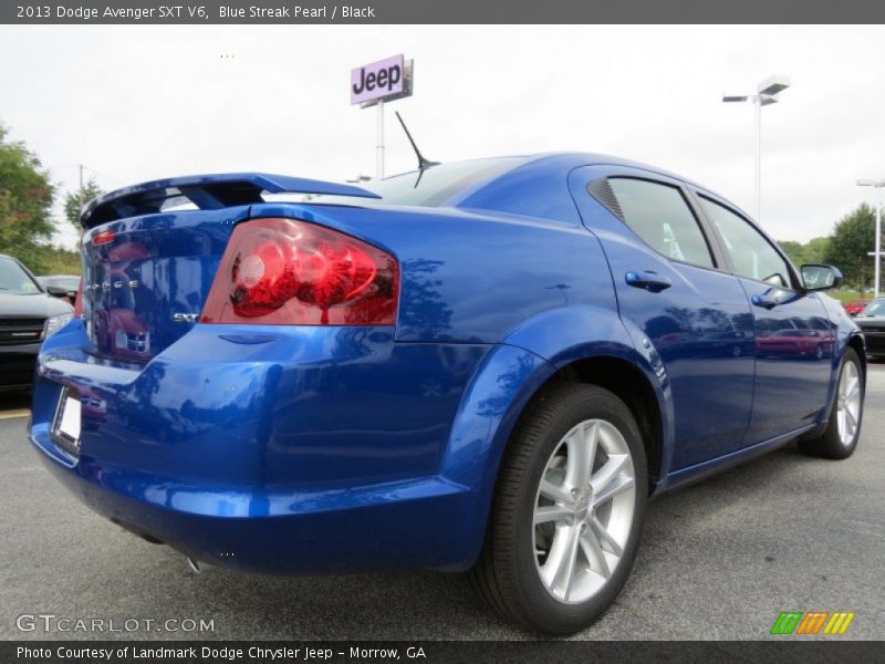 Blue Streak Pearl / Black 2013 Dodge Avenger SXT V6