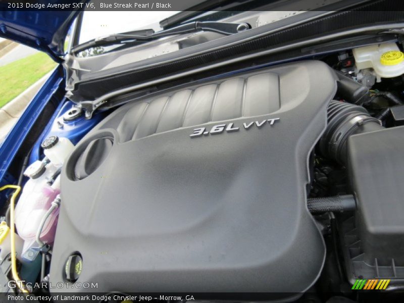 Blue Streak Pearl / Black 2013 Dodge Avenger SXT V6