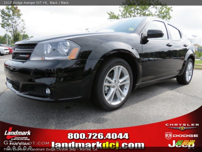 Black / Black 2013 Dodge Avenger SXT V6