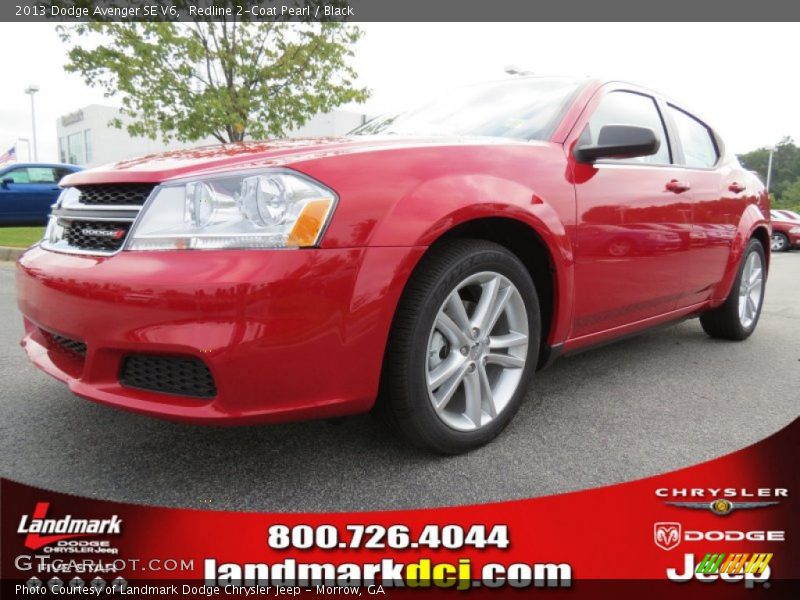 Redline 2-Coat Pearl / Black 2013 Dodge Avenger SE V6