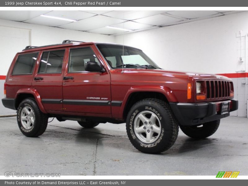 Chili Pepper Red Pearl / Camel 1999 Jeep Cherokee Sport 4x4