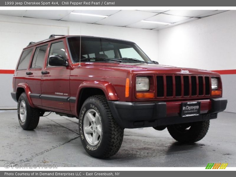 Chili Pepper Red Pearl / Camel 1999 Jeep Cherokee Sport 4x4