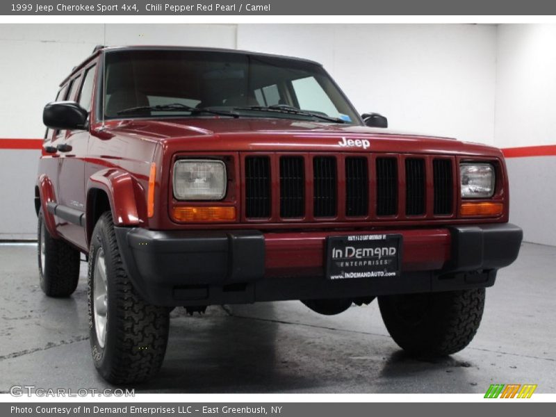 Chili Pepper Red Pearl / Camel 1999 Jeep Cherokee Sport 4x4