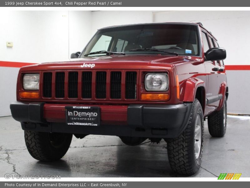 Chili Pepper Red Pearl / Camel 1999 Jeep Cherokee Sport 4x4