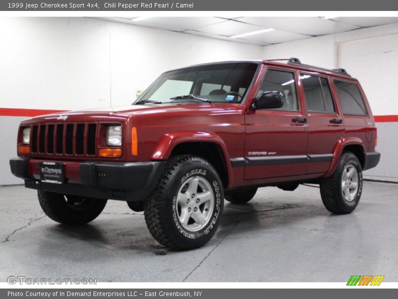 Chili Pepper Red Pearl / Camel 1999 Jeep Cherokee Sport 4x4