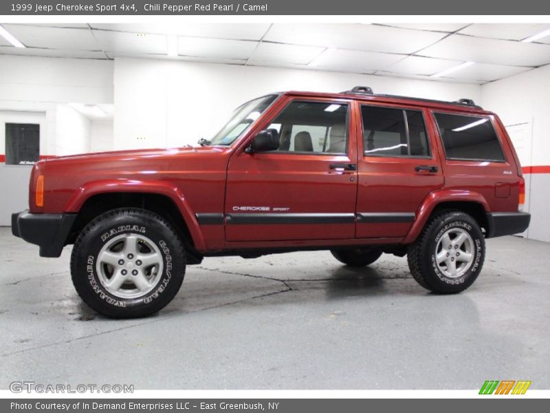 Chili Pepper Red Pearl / Camel 1999 Jeep Cherokee Sport 4x4