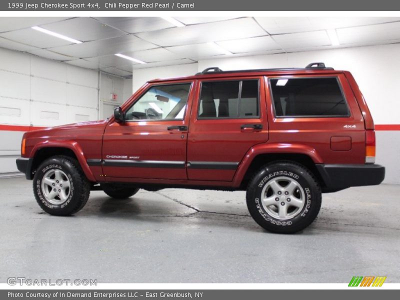 Chili Pepper Red Pearl / Camel 1999 Jeep Cherokee Sport 4x4