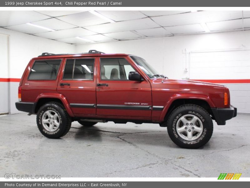 Chili Pepper Red Pearl / Camel 1999 Jeep Cherokee Sport 4x4