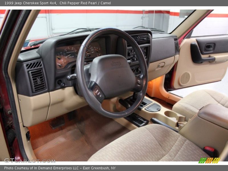 Chili Pepper Red Pearl / Camel 1999 Jeep Cherokee Sport 4x4