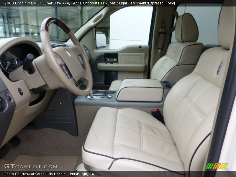  2008 Mark LT SuperCrew 4x4 Light Parchment/Espresso Piping Interior