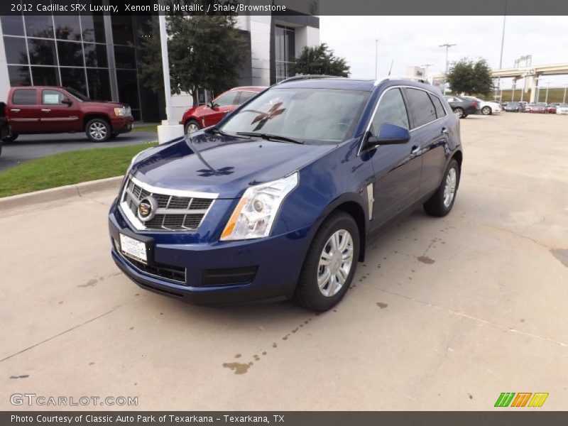 Xenon Blue Metallic / Shale/Brownstone 2012 Cadillac SRX Luxury