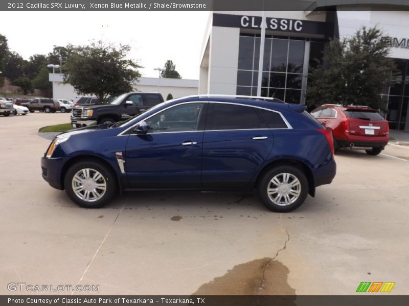 Xenon Blue Metallic / Shale/Brownstone 2012 Cadillac SRX Luxury
