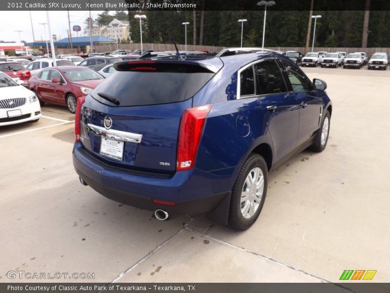 Xenon Blue Metallic / Shale/Brownstone 2012 Cadillac SRX Luxury