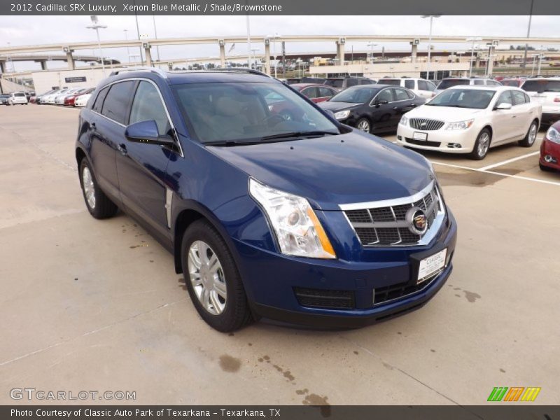 Xenon Blue Metallic / Shale/Brownstone 2012 Cadillac SRX Luxury