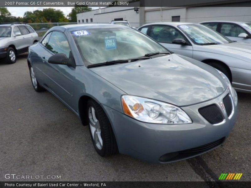 Blue Gold Crystal Metallic / Ebony 2007 Pontiac G6 GT Convertible