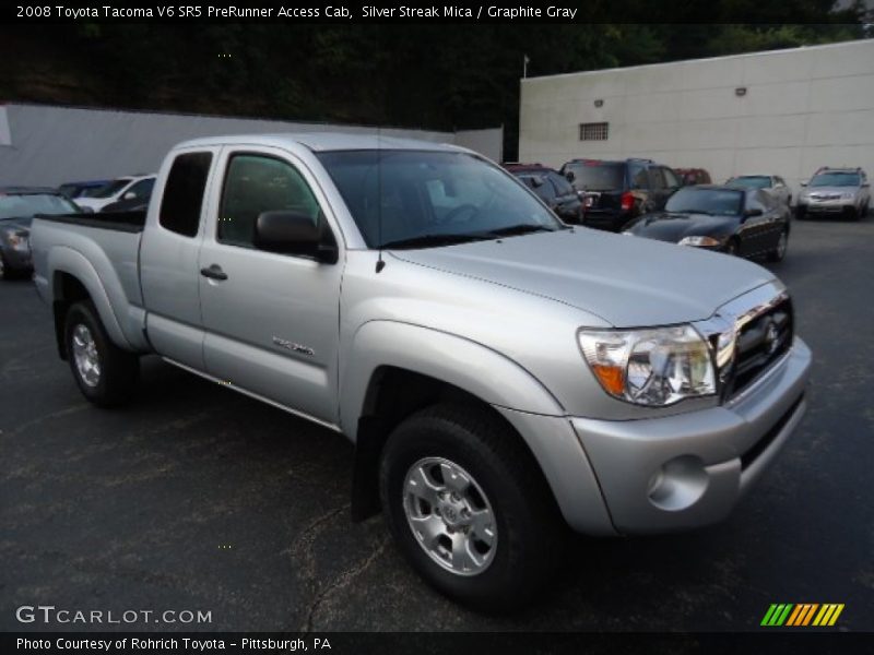 Silver Streak Mica / Graphite Gray 2008 Toyota Tacoma V6 SR5 PreRunner Access Cab