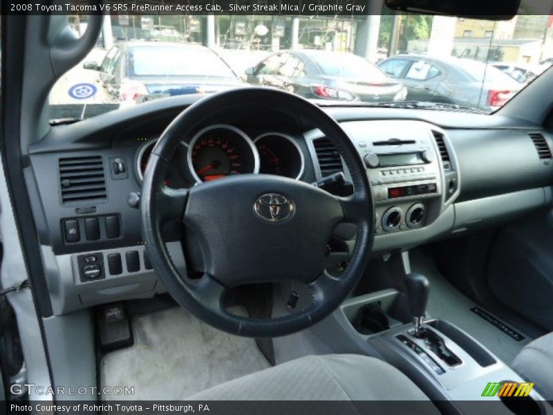 Silver Streak Mica / Graphite Gray 2008 Toyota Tacoma V6 SR5 PreRunner Access Cab
