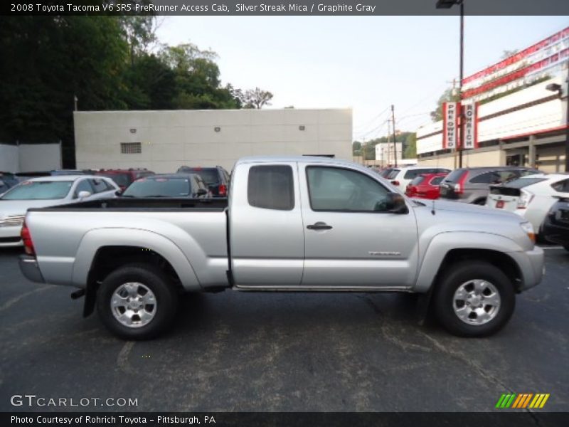 Silver Streak Mica / Graphite Gray 2008 Toyota Tacoma V6 SR5 PreRunner Access Cab