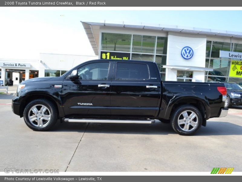 Black / Red Rock 2008 Toyota Tundra Limited CrewMax