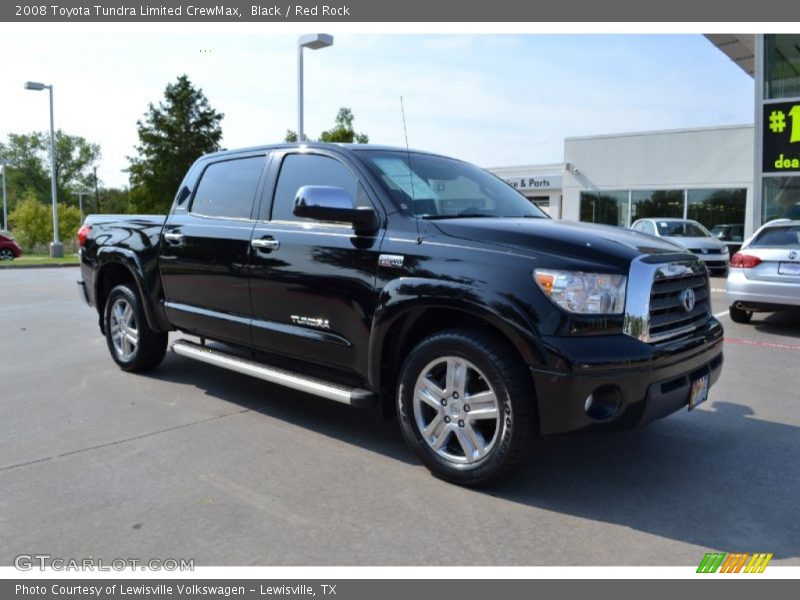 Black / Red Rock 2008 Toyota Tundra Limited CrewMax