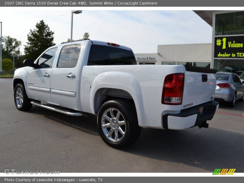 Summit White / Cocoa/Light Cashmere 2007 GMC Sierra 1500 Denali Crew Cab 4WD