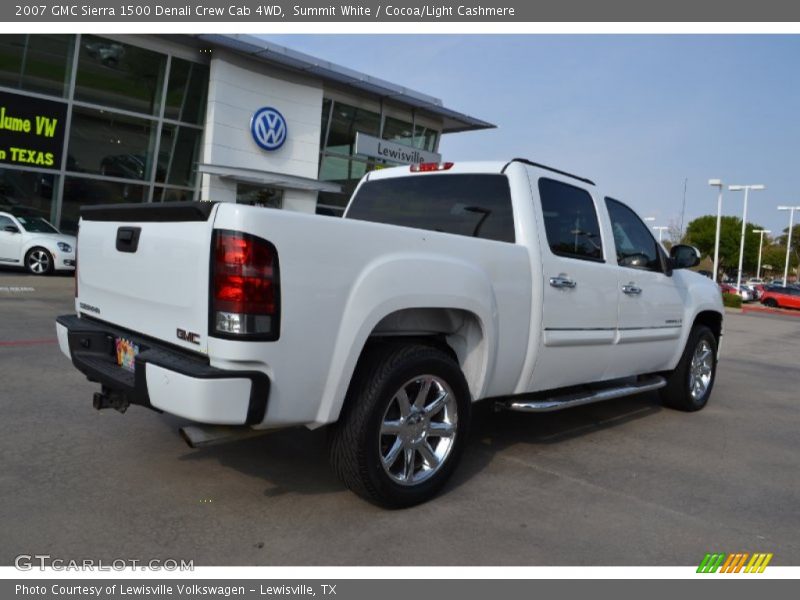 Summit White / Cocoa/Light Cashmere 2007 GMC Sierra 1500 Denali Crew Cab 4WD