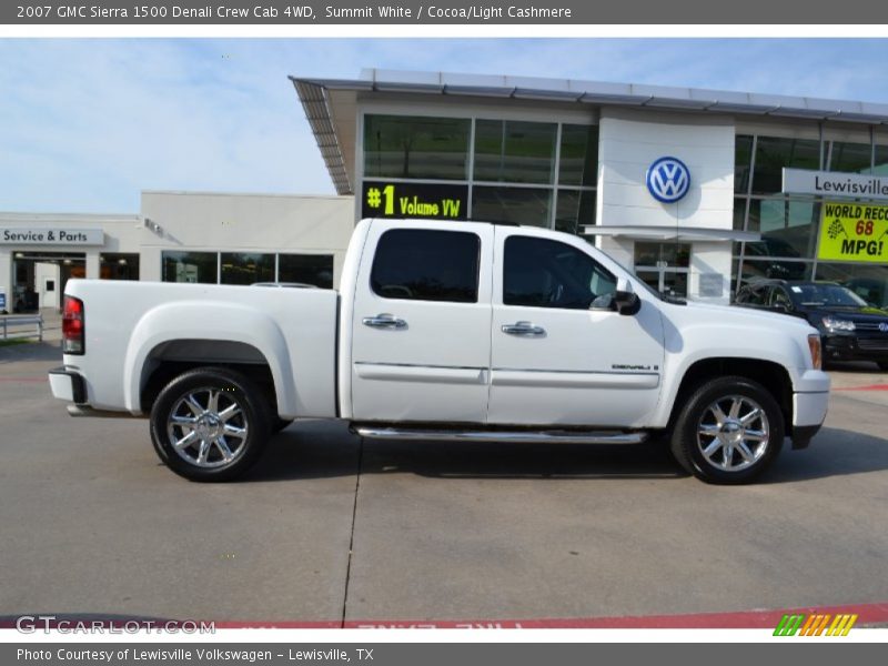 Summit White / Cocoa/Light Cashmere 2007 GMC Sierra 1500 Denali Crew Cab 4WD
