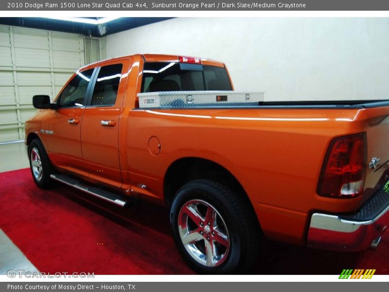 Sunburst Orange Pearl / Dark Slate/Medium Graystone 2010 Dodge Ram 1500 Lone Star Quad Cab 4x4