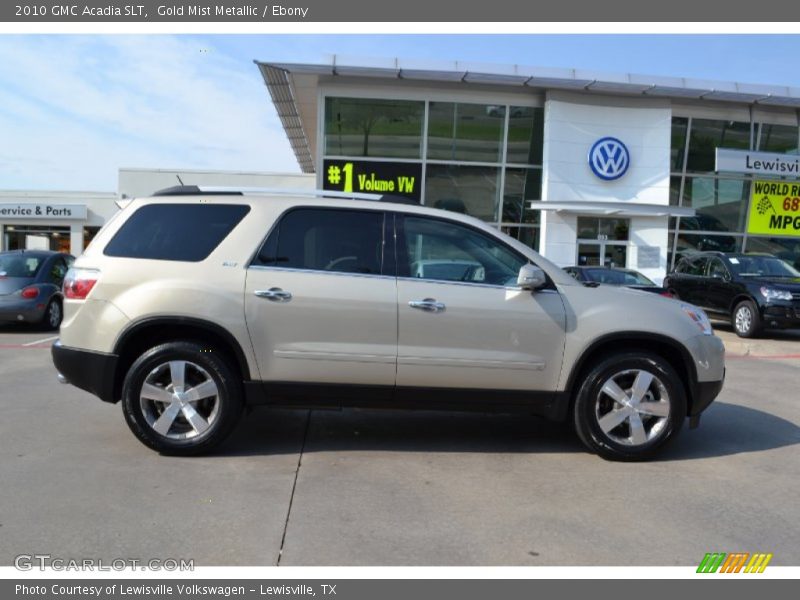 Gold Mist Metallic / Ebony 2010 GMC Acadia SLT