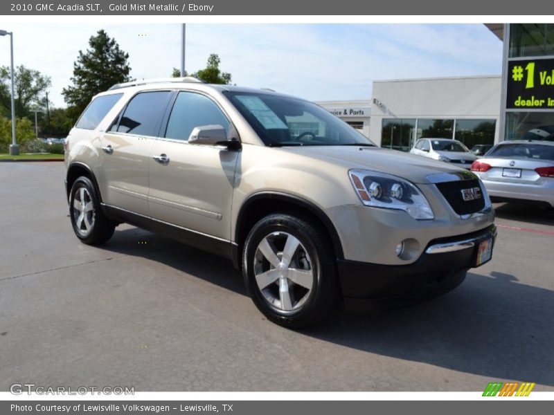 Gold Mist Metallic / Ebony 2010 GMC Acadia SLT
