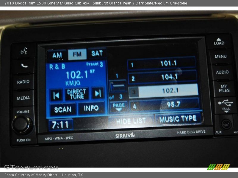 Sunburst Orange Pearl / Dark Slate/Medium Graystone 2010 Dodge Ram 1500 Lone Star Quad Cab 4x4