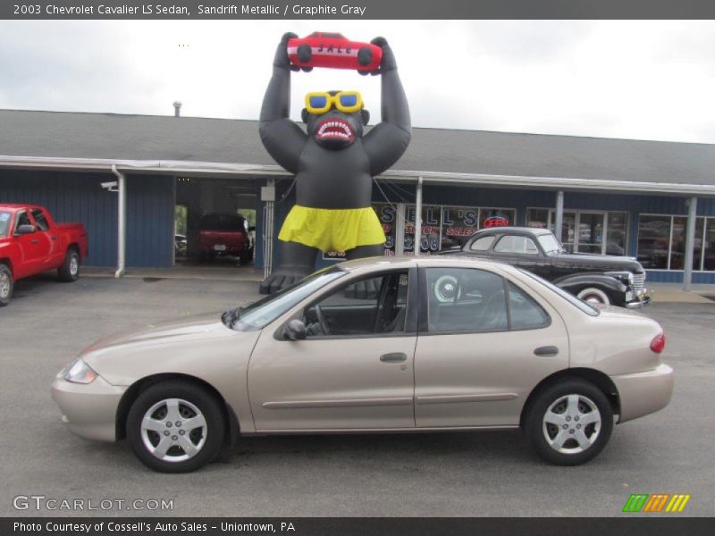 Sandrift Metallic / Graphite Gray 2003 Chevrolet Cavalier LS Sedan