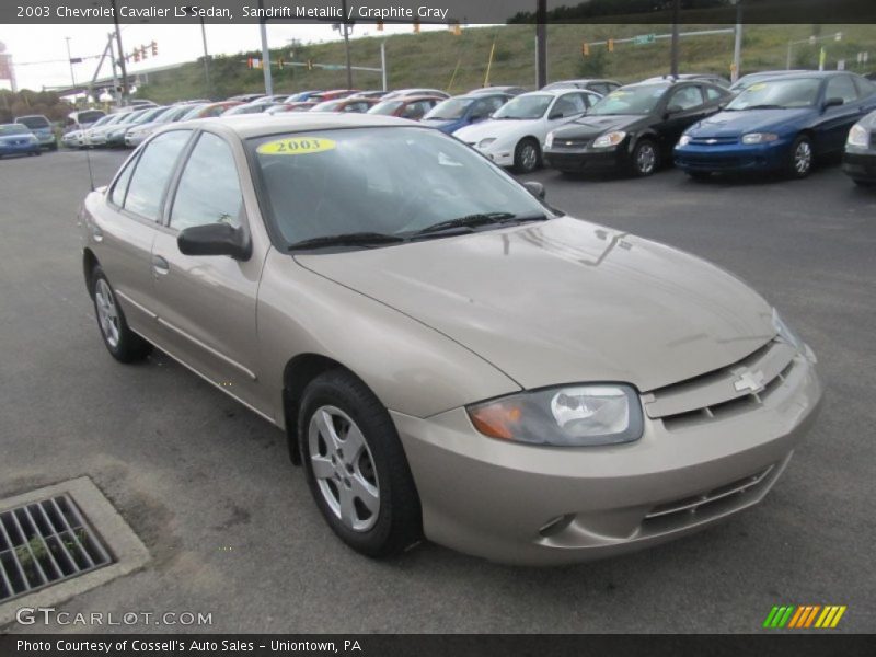 Sandrift Metallic / Graphite Gray 2003 Chevrolet Cavalier LS Sedan