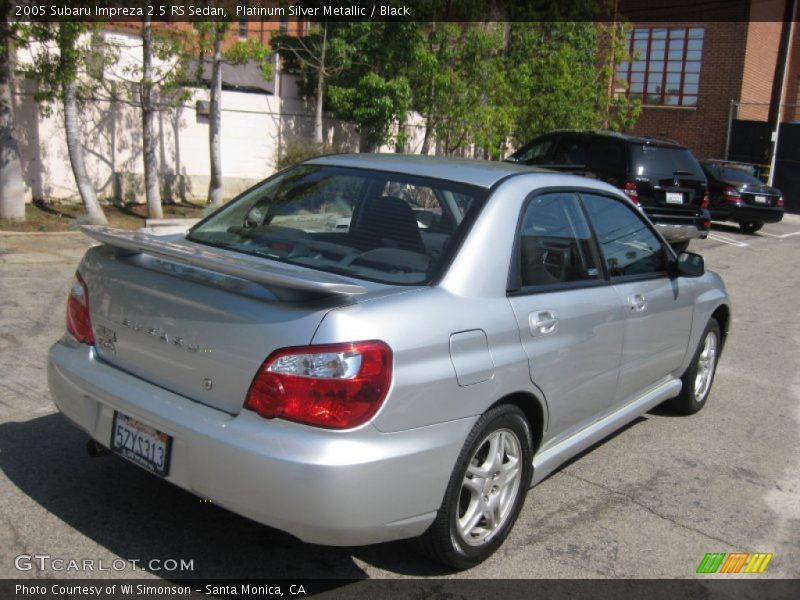 Platinum Silver Metallic / Black 2005 Subaru Impreza 2.5 RS Sedan