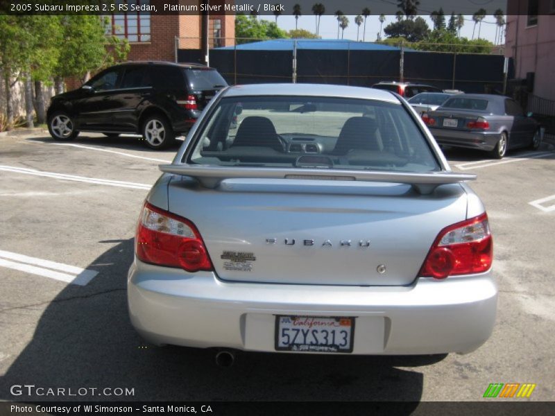 Platinum Silver Metallic / Black 2005 Subaru Impreza 2.5 RS Sedan