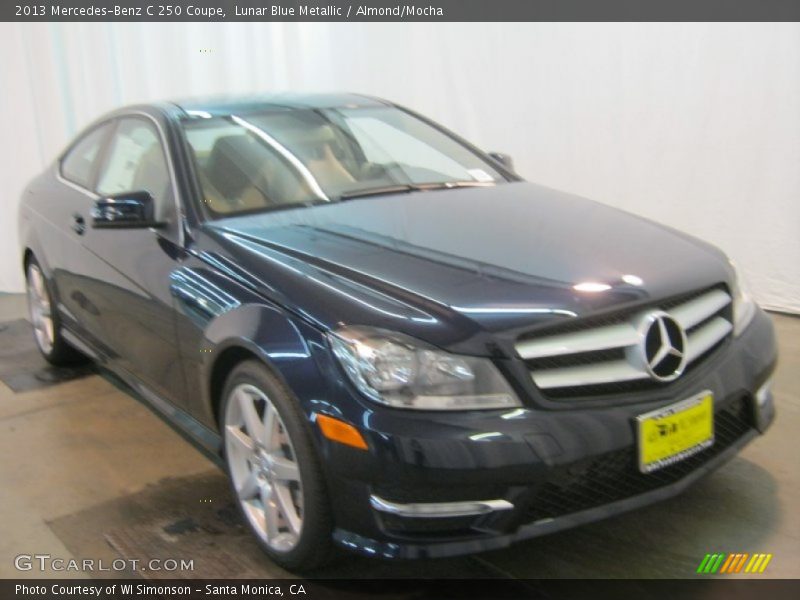 Lunar Blue Metallic / Almond/Mocha 2013 Mercedes-Benz C 250 Coupe